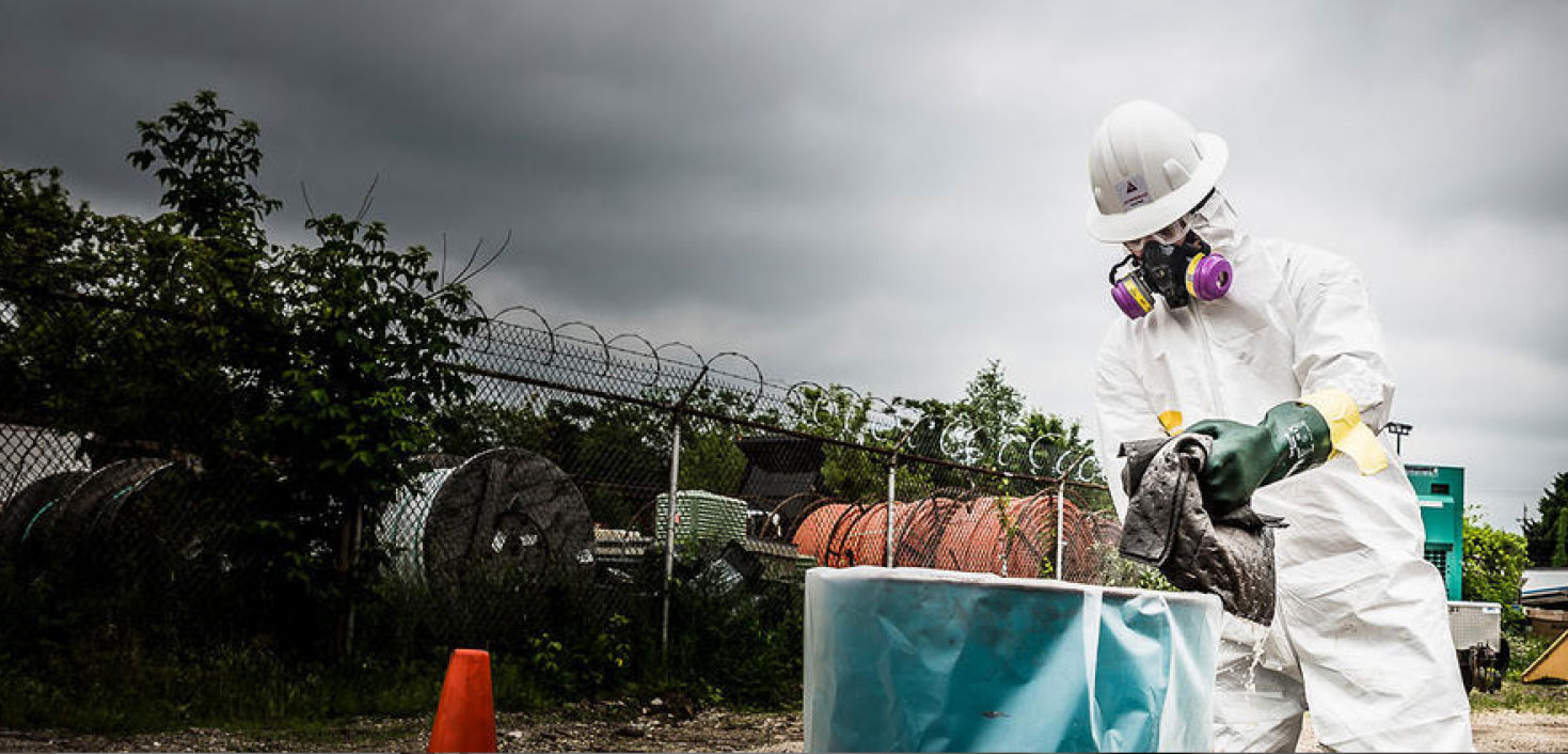 Person in Hazmat suit